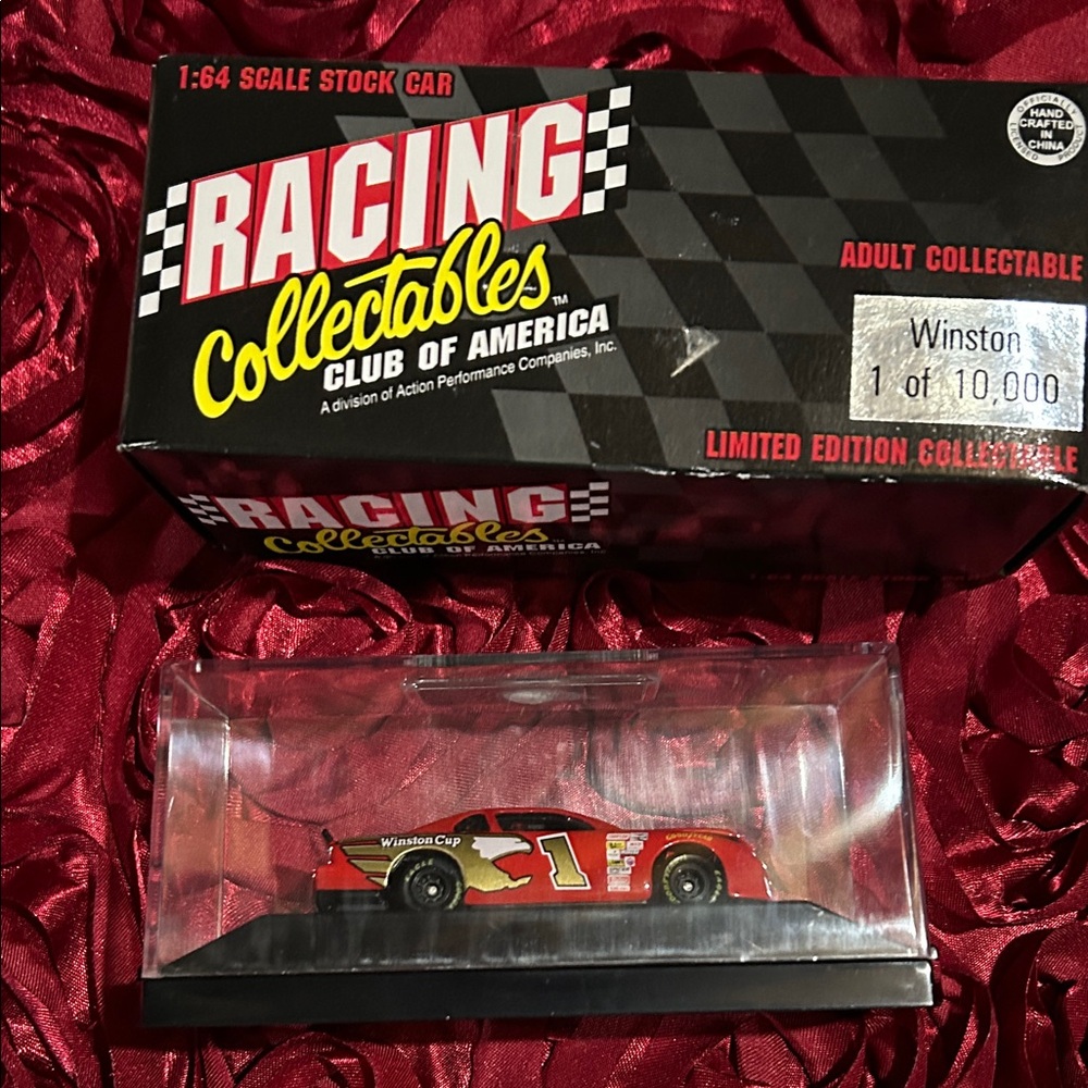 Red Stock Car Model Action 1 of 10000 Winston Cup car
